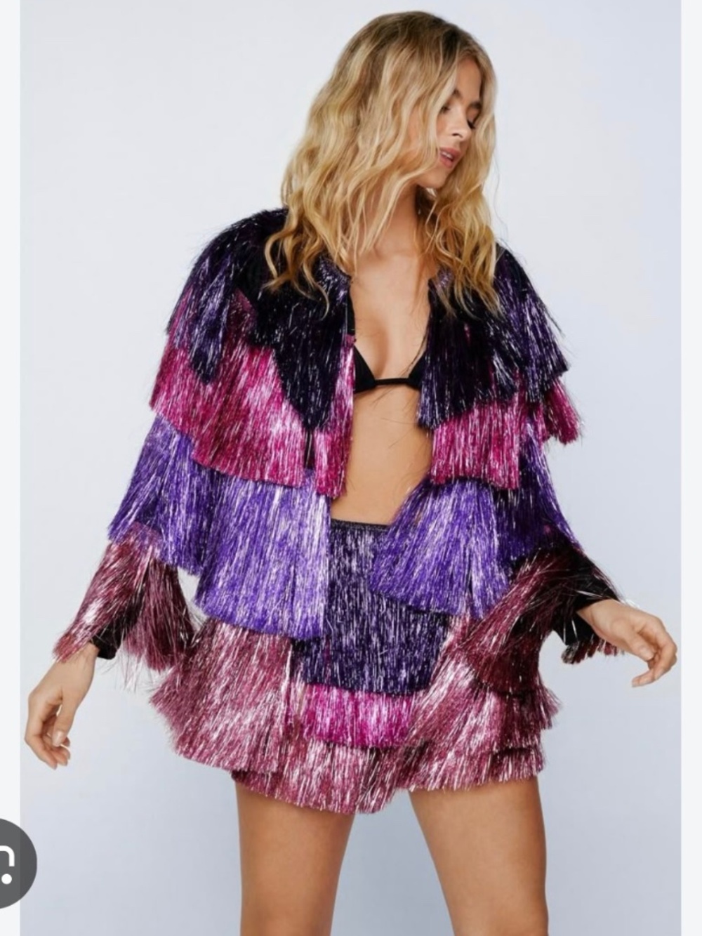 NastyGal Matching Tinsel Outfit